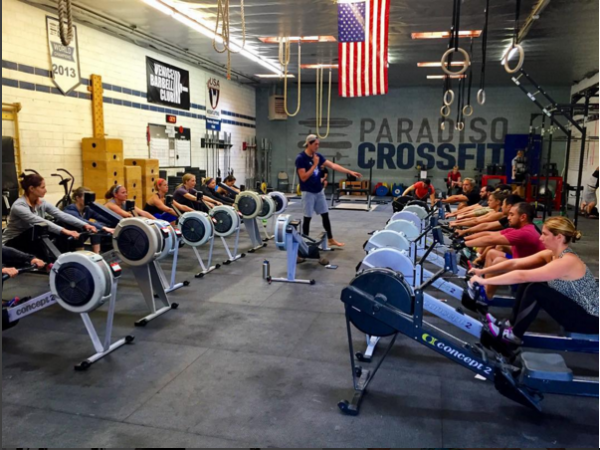 Rowing class for CrossFit in Venice, CA
