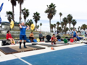 outdoor exercise at Venice Beach gym