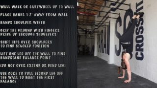 Wall Facing Handstand Floater to Hold